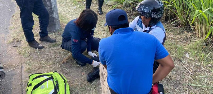 Martes accidentado en Ruiz Cortines; se registra carambola y combi arrolla a motociclista 