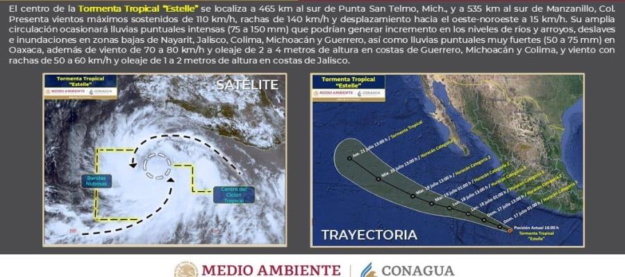 “Estelle” se intensificará a huracán tras su paso por el Pacífico: SMN