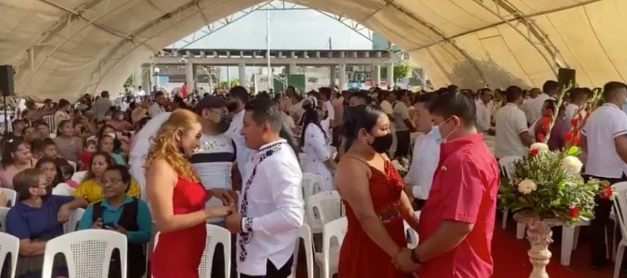 En Cárdenas, 181 parejas se dan el “Sí”; celebran boda colectiva