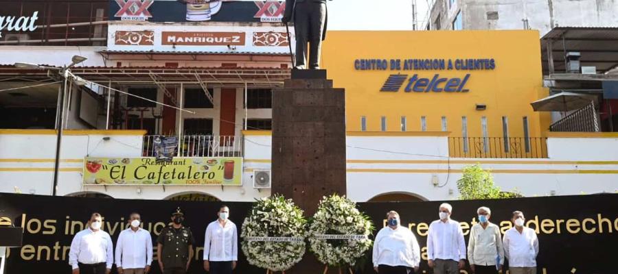 Honran en Tabasco la memoria de Juárez en su 150 aniversario luctuoso