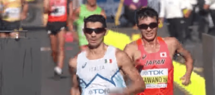 Massimo Stano se proclama campeón mundial en 35 km de marcha Massimo Stano se proclama campeón mundial en 35 km de marcha