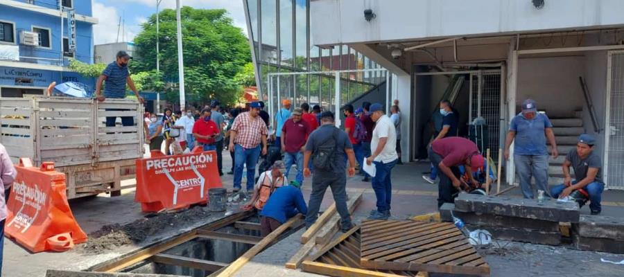 Inician trabajos de separación de drenaje sanitario y pluvial en el ‘Pino Suárez’