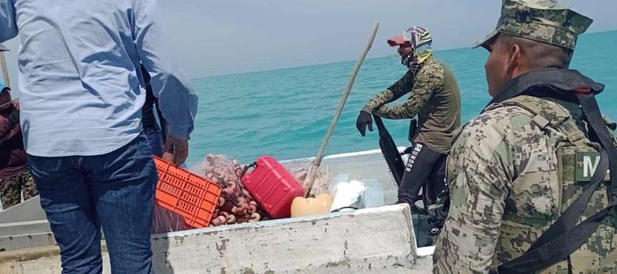 Decomisa Semar en julio casi 4 mil kilos de pesca ilegal en Campeche y Yucatán