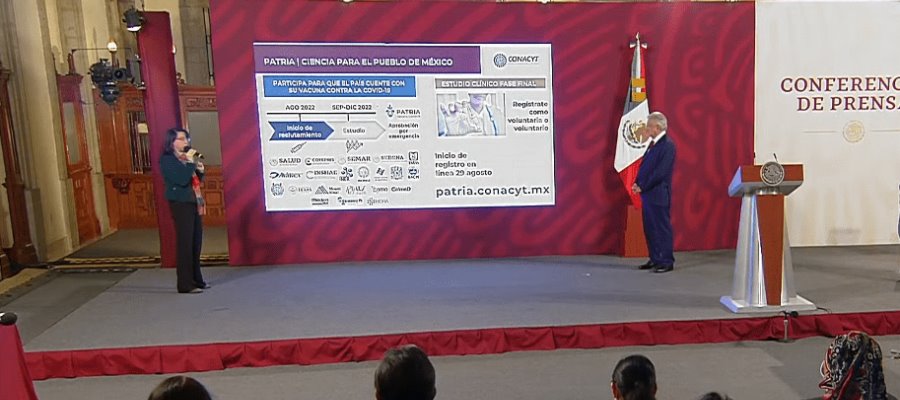 Iniciará Conacyt reclutamiento para fase final de vacuna Patria Iniciará Conacyt reclutamiento para fase final de vacuna Patria