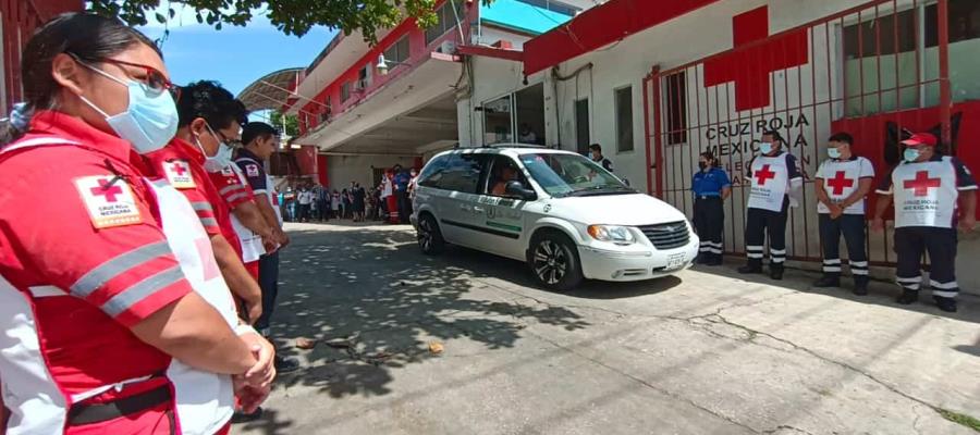 Paramédico hace su último pase de lista en la Cruz Roja Tabasco; regresa a casa 2 meses después