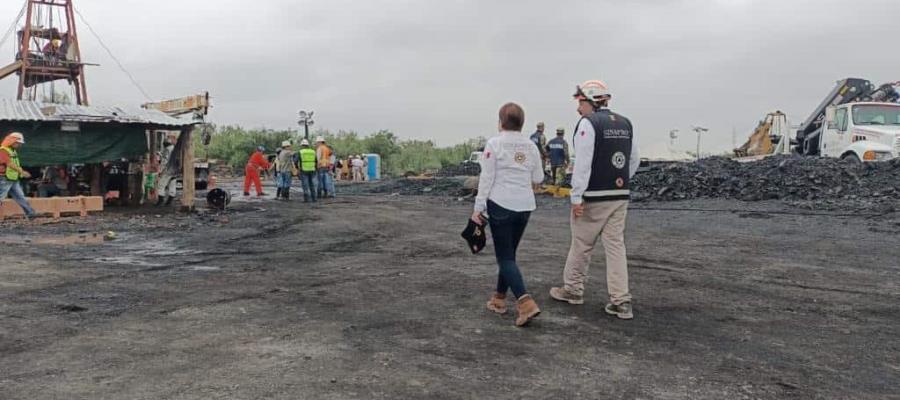 Siguen bajando niveles de agua en mina de Sabinas, Coahuila para continuar rescate