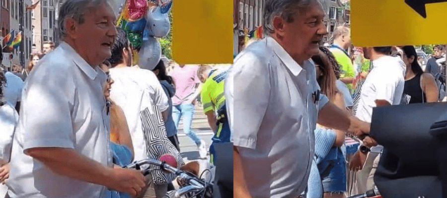 Captan en Holanda al doble del presidente López Obrador; video se viraliza