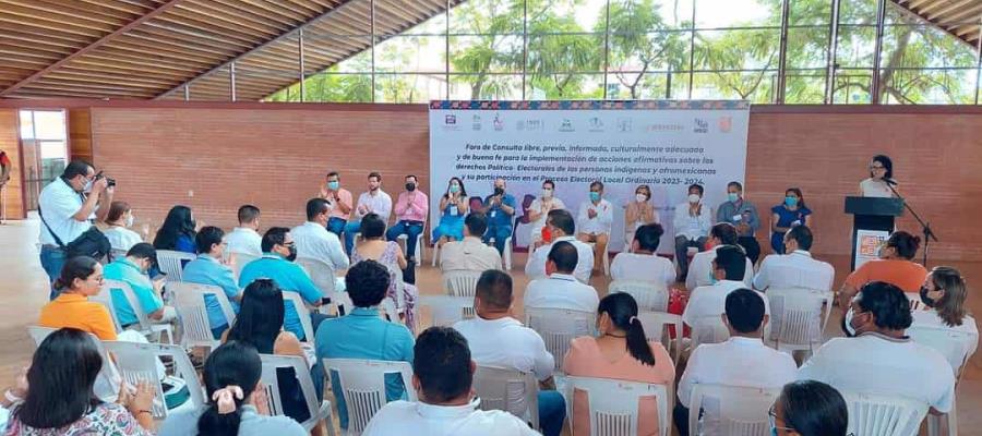 Foros de consulta buscan incluir a pueblos y comunidades indígenas y afromexicanas: IEPC