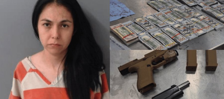 Detienen en Texas a hija del alcalde de Tacámbaro, Michoacán; llevaba 2 armas y casi 250 mil dólares