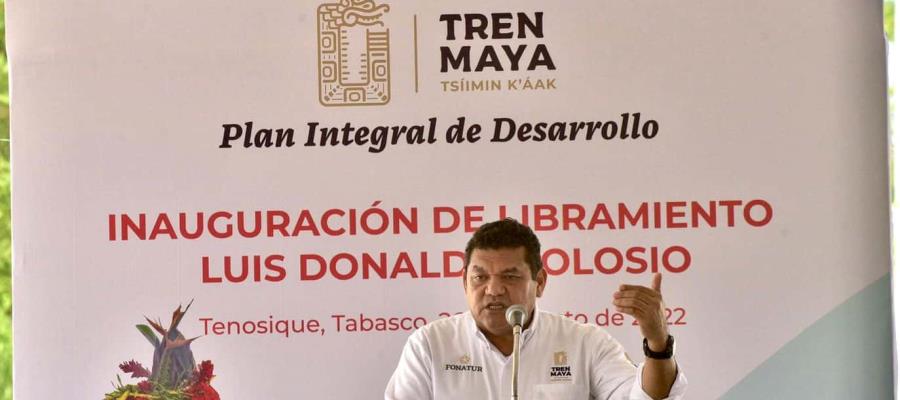 Entrega Javier May libramiento vinculado con el Tren Maya en Tenosique