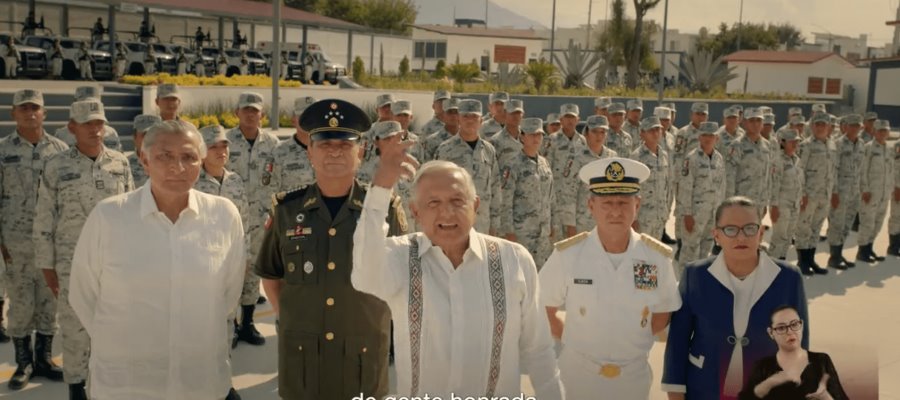 Resalta AMLO la creación de la Guardia Nacional en nuevo spot