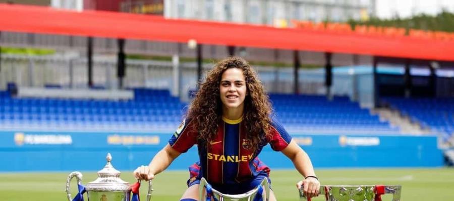 Se refuerza América femenil con llegada de Andrea Falcón, exjugadora del Barcelona Se refuerza América femenil con llegada de Andrea Falcón, exjugadora del Barcelona