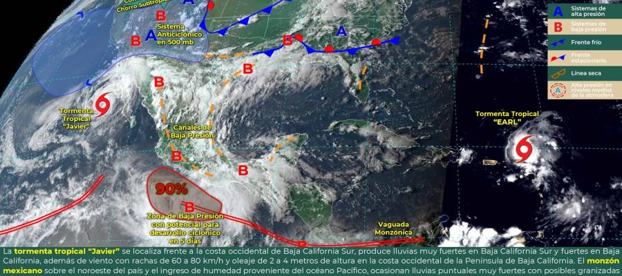 Se forma nuevo ciclón frente a Guerrero y Oaxaca