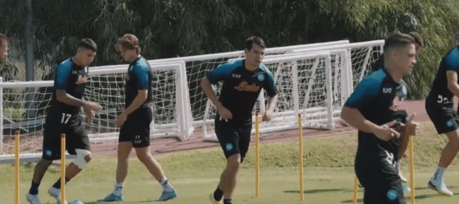 Regresa Chucky Lozano a entrenamientos del Napoli