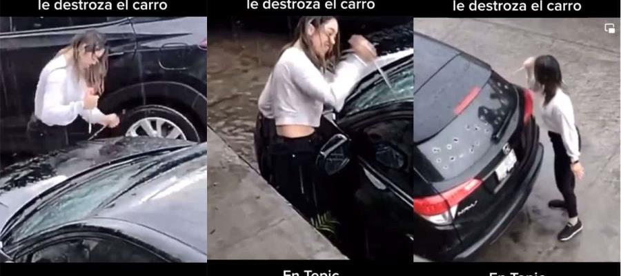 ¡Aguas con las infidelidades! Mujer en Nayarit destruye auto de su novio por haberla engañado ¡Aguas con las infidelidades! Mujer en Nayarit destruye auto de su novio por haberla engañado