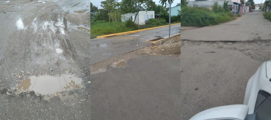 Calles de Villa Vicente Guerrero, Centla están intransitables, denuncian habitantes Calles de Villa Vicente Guerrero, Centla están intransitables, denuncian habitantes