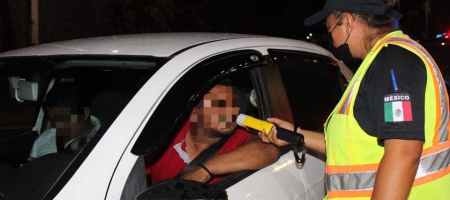 Sanciona PEC a 28 automovilistas por conducir en estado de ebriedad