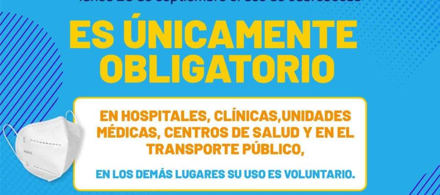 Yucatán le dice adiós al cubrebocas a partir del 26 de septiembre