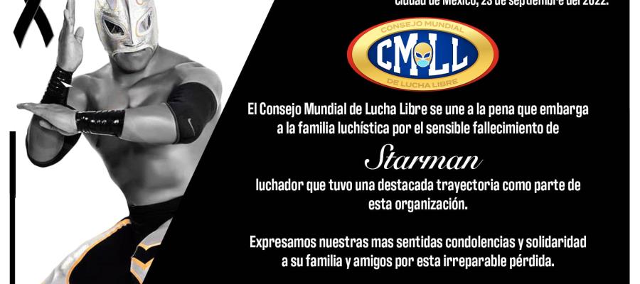 Consejo Mundial de Lucha Libre informa del fallecimiento de Starman