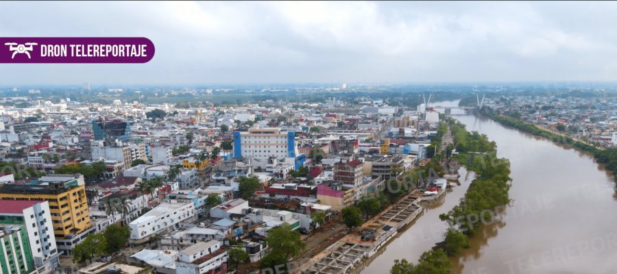 FOTOGALERÍA | Así luce el cauce del río Grijalva frente a la ciudad de Villahermosa