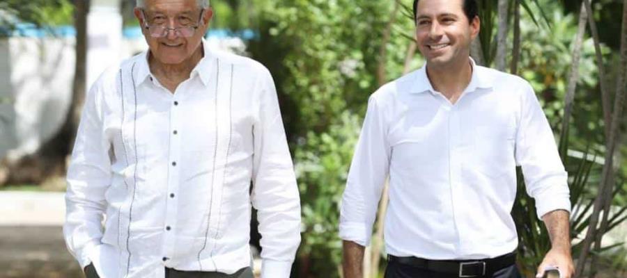 Supervisan AMLO y Mauricio Vila avances del Tren Maya en Yucatán