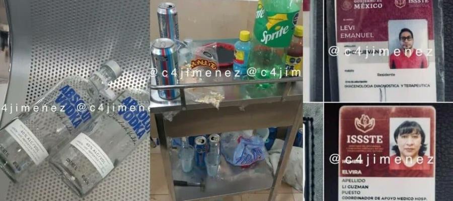 Médicos del ISSSTE en CDMX, arman fiesta clandestina al interior del hospital