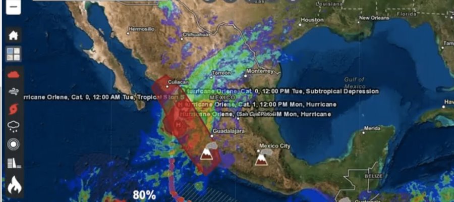 Llega ‘Orlene’ a costas de Sinaloa como huracán categoría 1