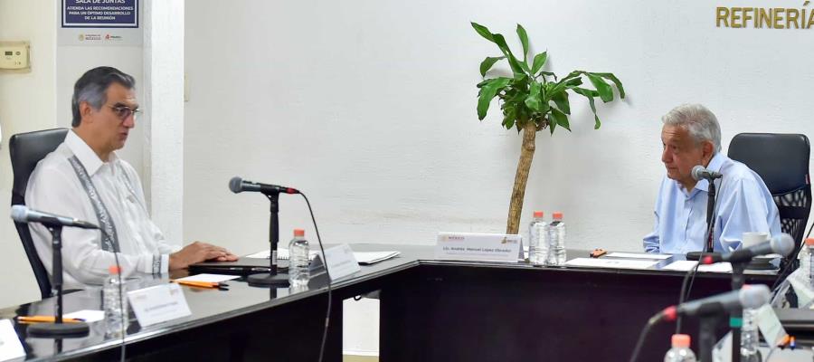 Tras estar detenida, refinería de Madero ya procesa más de 100 mil barriles diarios: Obrador Tras estar detenida, refinería de Madero ya procesa más de 100 mil barriles diarios: Obrador