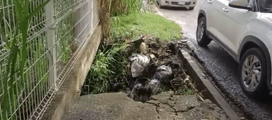 ¡Cuidado! Hundimiento en Av. Méndez de Villahermosa
