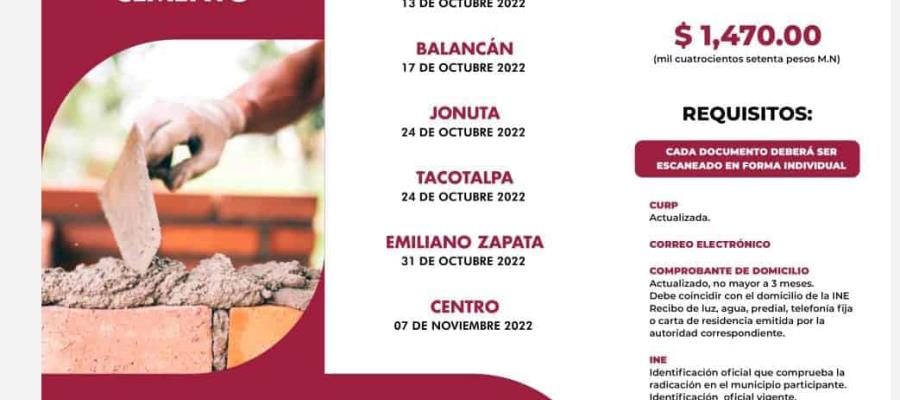 Implementa Invitab primera etapa del programa de Apoyo a la Vivienda 2022