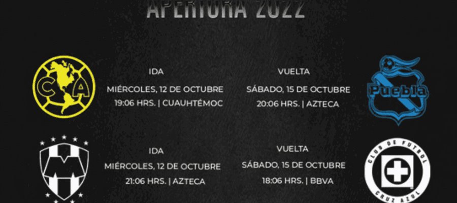 Definen horarios de Cuartos de Final de la Liguilla MX