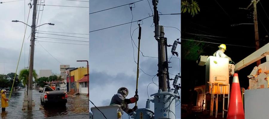 “Karl” dejó sin energía a 58 mil usuarios en Tabasco y Campeche: CFE