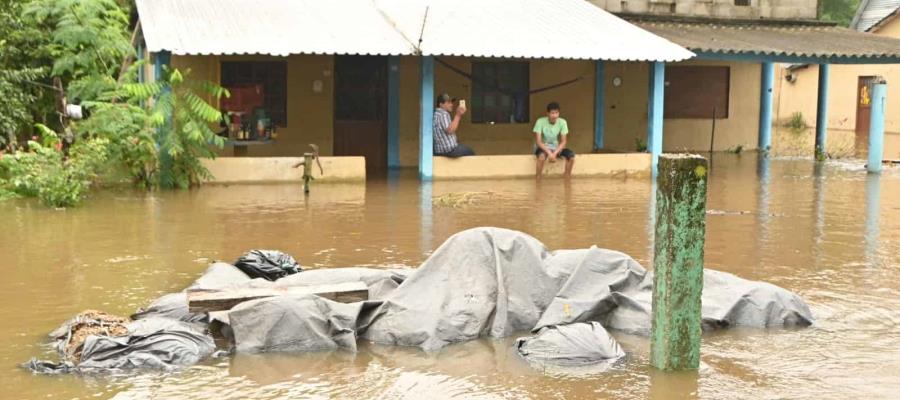 ¡Emergencia en Huimanguillo! Desborda río Cumuapa e inunda a familias