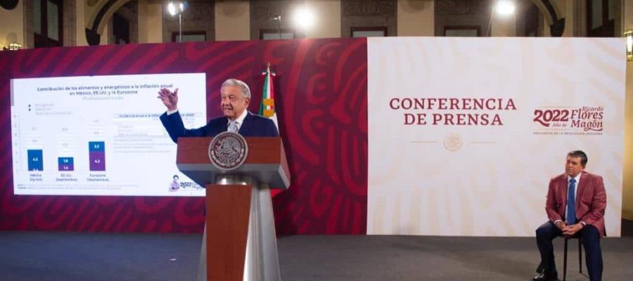 Celebra AMLO que inflación en México haya disminuido en primera quincena de octubre