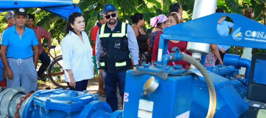 Supervisa la Alcaldesa de Centro operación de motobombas