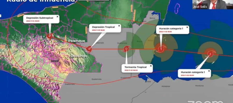 Lisa dejará lluvias de hasta 250 mm a su paso por Tabasco 