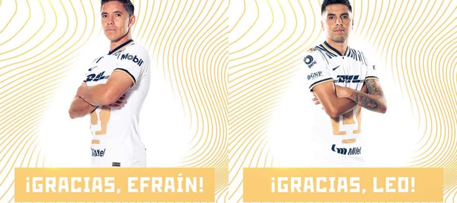 Pumas anuncia sus primeras bajas; Efraín Velarde y Leonel López