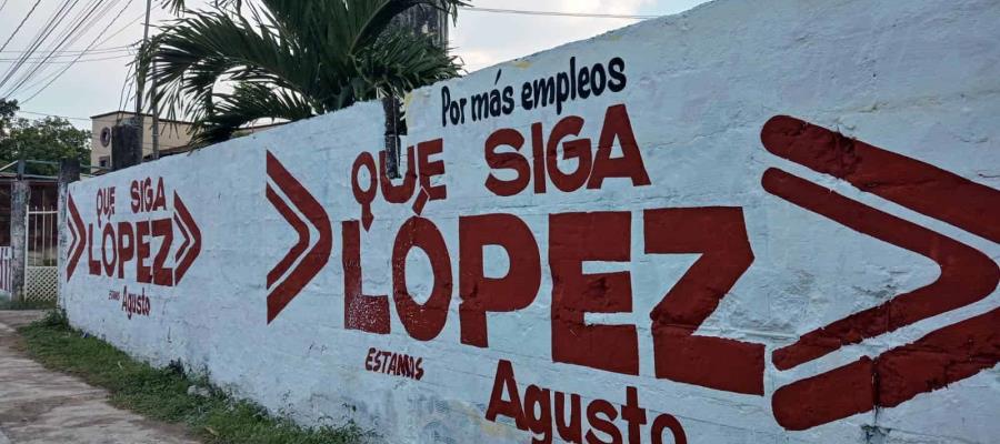 Rechaza Gobierno estatal estar detrás de pintas a favor de Adán Augusto Rechaza Gobierno estatal estar detrás de pintas a favor de Adán Augusto