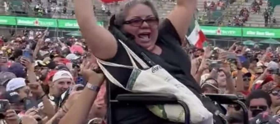 Familia de ‘Checo’ Pérez busca a mujer con discapacidad que lo apoyó en el GP de México