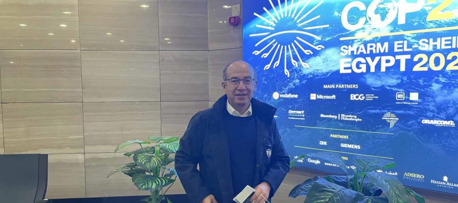 México en retroceso en cambio climático: Calderón desde la COP27