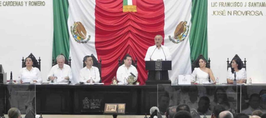 Reconoce Carlos Merino a Adán Augusto por reconstrucción de inmuebles, después de la “docena perdida y trágica”