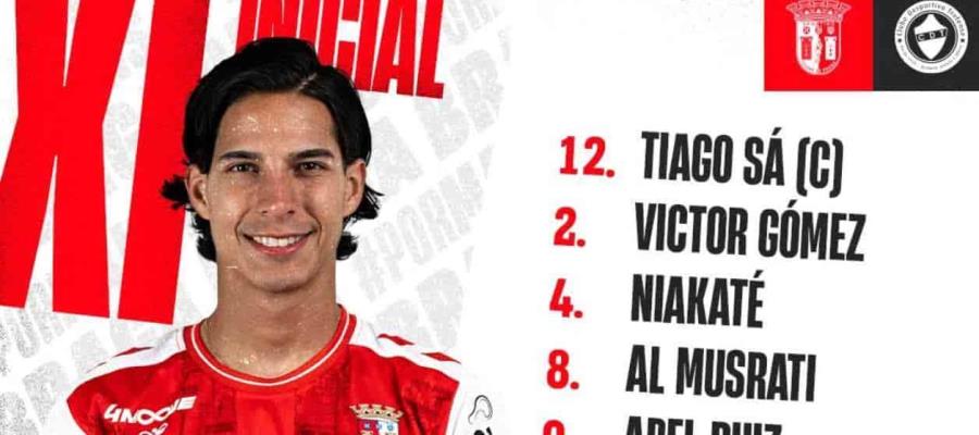 Diego Lainez es titular con el Braga, cuando México perdía con Argentina