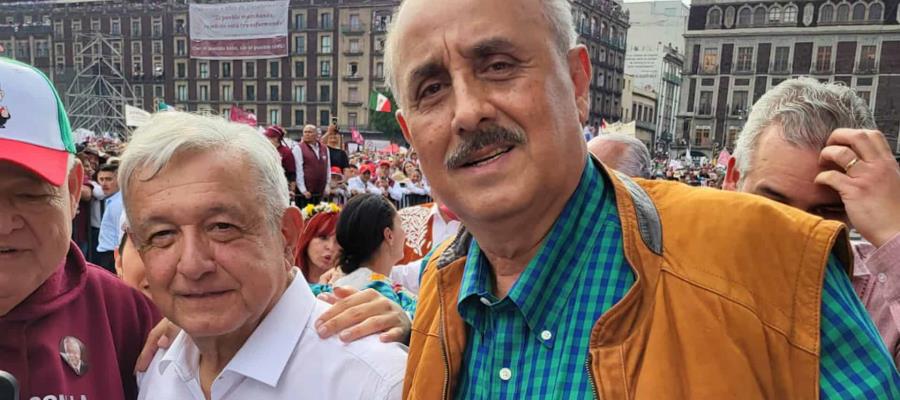 “Estamos muy contentos”: Gobernador Merino tras acudir a marcha de Obrador