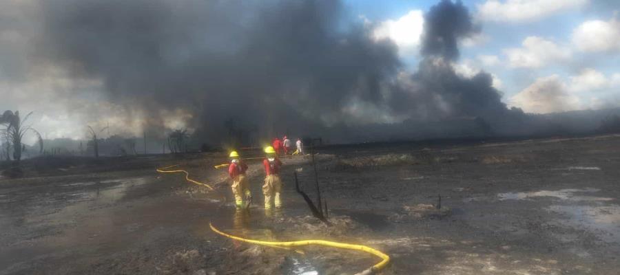 Reporta PC concluidos los trabajos para sofocar incendio de espadañales en Villa La Venta Reporta PC concluidos los trabajos para sofocar incendio de espadañales en Villa La Venta