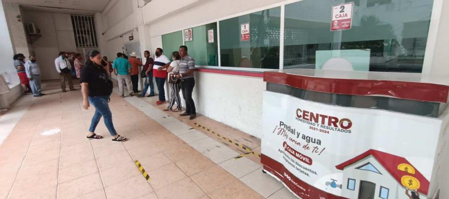 Pagan predial sólo 4 de cada 10 ciudadanos en Centro