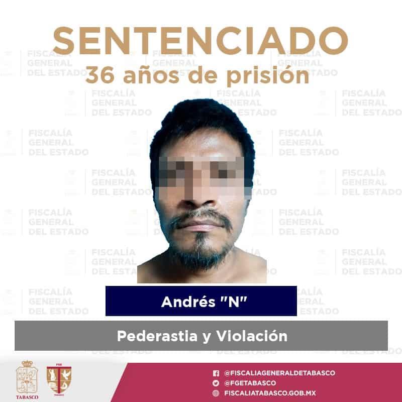 Dan sentencias conjuntas por más de 42 años de prisión para pederastas y violentadores