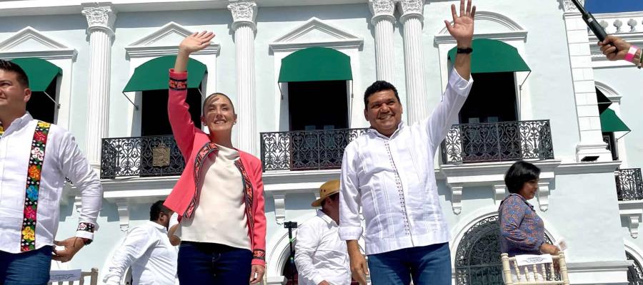 En visita de Sheinbaum se usaron camionetas de la CDMX para mover a seguidores: PRD Tabasco