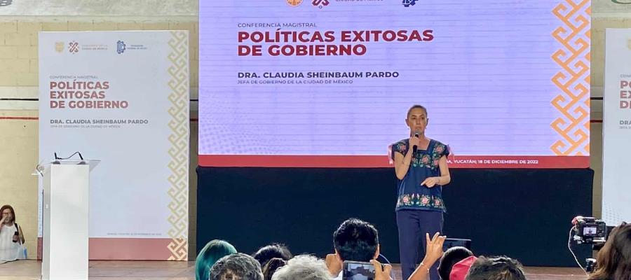 “Hoy una mujer puede ser presidenta de México”, dice Sheinbaum en Yucatán