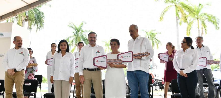 Se reparten Campeche y Tabasco el 95% de los apoyos sociales de Pemex