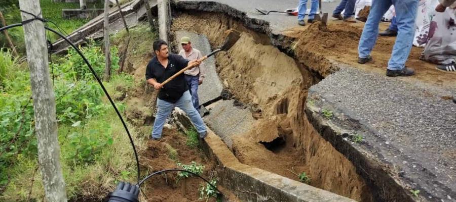 Se registra deslave en puente Jalapita-Aquiles Serdán